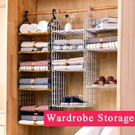 Foldable Hanging Storage Rack Multi-layer Wardrobe Clothes Hanging Bag Closet Shoe Books Sundries Organizer Shelf Home Organizer