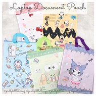 * SG READY STOCK * Laptop Document Pouch (Hello Kitty, Ahiru Pekkle, Cinnamoroll | Sanrio + Winnie The Pooh + Snoopy)