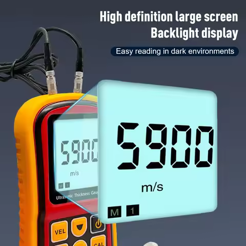 Ultrasonic thickness gauge GM100 1.2-225mm(Steel) Digital LCD Ultrasonic Thickness Meter Tester Gaug