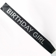 [LV] Birthday Girl Letter Printed Sash Shoulder Strap Belt Party Decorative Favors