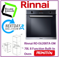 RINNAI RO-E6208TA-EM 60CM/70LT Built-In Oven / FREE EXPRESS DELIVERY