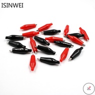 WOW 20pcs 28MM Metal Alligator Clip G98 Crocodile Electrical Clamp with Plastic Boot Black 10 Red 10