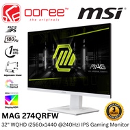 MSI 27" MAG 274QRFW WQHD (2560 x 1440 @180HZ) RAPID IPS LCD GAMING MONITOR (1MS, INPUT: HDMI+ DP, VE