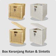 Rattan Box Basket (30x30x30)