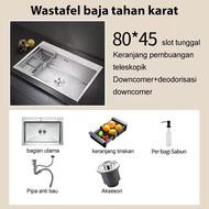 SUS 304 Wastafel Dapur Mewah Kitchen sink Bak Cuci Piring Bak Cuci Piring Modern Kitchen sink