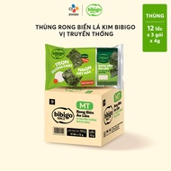 Rong biển ăn liền Bibigo Lá kim vị truyền thống x 6 lốc/12 lốc (1 thùng)