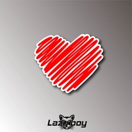 Cute Cute Cute Lines Love Heart Car Stickers Stickers Waterproof Stickers Luggage Stickers Hard Hat 