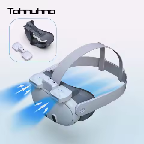 Cooling Fan For Meta Quest 3 VR Headset Air Circulation Breathable with Facial Interface Face Cover 