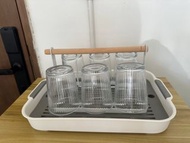 水杯套裝（6個）連瀝水架
