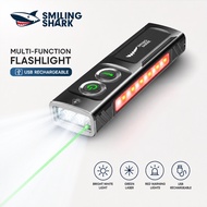 SMILING SHARK T02 Torch Light LED*2 Magnetic Work Flashlight UV Purple Light 8Mode COB Side Light Wi