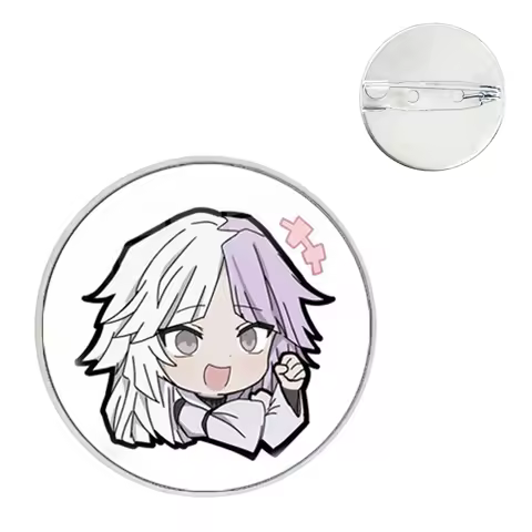 Japan Anime Bungou Stray Dogs Sigma Button Pin Creative Art Glass Brooch Badge Bag Decor Accessories