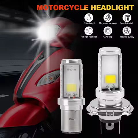 High-brightness H4 LED Moto Light Hi-Lo Beam Light Bulb Motorcycle Led Headlight 6500K 12V 1530 COB 