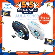 AULA SC100 Wireless Mouse 800mAh Rechargeable Gaming Mouse for Computer