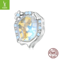 Beads Original Loose Beads Ice Snow Christmas Style Silver Charm diy Snowflake Melting s925 Sterling