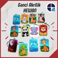 GANTUNGAN Cute Animal Acrylic Keychain SOUVENIR || Animal Keychain