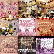 [Free Pump] Birthday Party Decoration Balloon Set Party Surprise Decoration First Birthday Decoratio