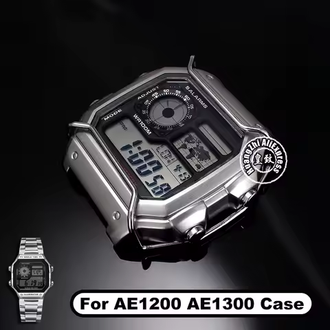 For Casio AE1200 AE1300 mod kit metal case Watchband 3299 AE-1200 bezel waterproof ring 304 stainles