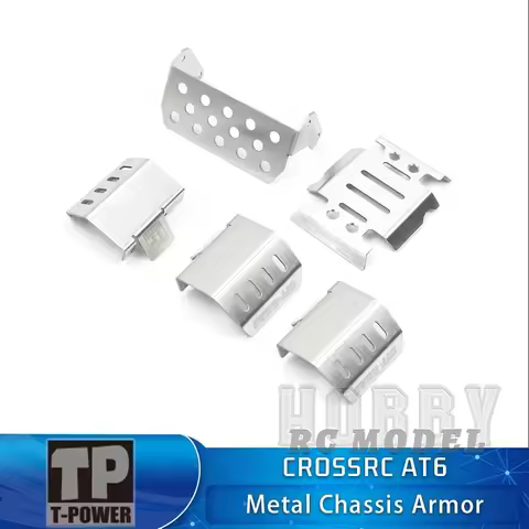 Metal Chassis Armor Set for CROSSRC AT6 6X6 6WD 1/10 RC Electric Remote Control Model Car Crawler Ac