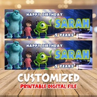 MONSTER INC BIRTHDAY BANNER