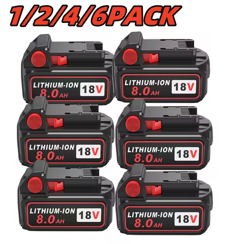 18V 8.0Ah Lithium Ion Battery Replacements for Milwaukee M-18 Tools, Compatible with Models 48-11-18