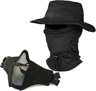 BESWON Airsoft Mask Half Face Foldable Airsoft Mesh Mask, Comfortable and Adjustable Airsoft face Pr