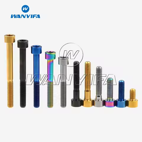 Wanyifa Titanium Ti Bolts M6 x 10 15 16 18 20 25 30 35 40 45 50 55 60 65mm Screw for Bicycle Headset