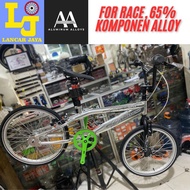 PROMO AHKIR TAHUN BMX Race CROSSWIND 20" Inch Frame Alloy Alumunium Rakitan Sepeda Remaja Full Bike