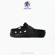 Hello Pony รองเท้าแตะรัดส้น รองเท้าหัวโต แฟชั่นผู้ชายและผู้หญิง มีตัวติดการ์ตูน EVA กันลื่น MHM4017