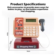 NEW STOCK - Cashier Machine Toys Pretend Play Set Supermarket Cash Register Casher Mainan Budak Pere