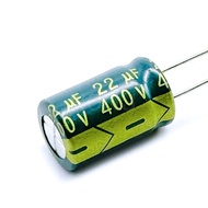 5-10PCS 400V22UF Aluminum Electrolytic Capacitor Original Low Esr/impedance High Frequency Size 10*1