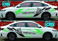 STIKER MONSTER ENERGY STIKER MOBIL SEDAN VIOS ACCORD CIELO CITY CIVIC BALENO DLL