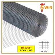 Galvanised Wire Mesh Netting Roll 🔥 Ready Stocks 🔥 Dawai Gulung 3ft x 35ft-50ft (18G/23G)