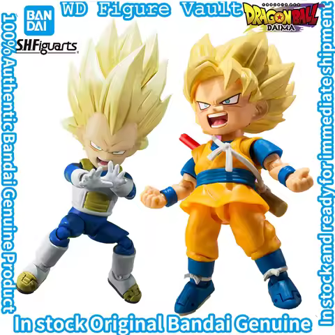 In stock Bandai S.H.Figuarts Super Saiyan 3 Vegeta (Mini) Super Saiyan Son Goku (Mini) -DAIMA Premiu