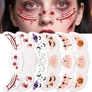QT 150*52mm Tattoo Halloween Makeup Ghost Easy To Stick Sweatproof Waterproof Pumpkin Temporary