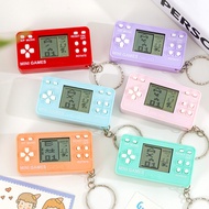 Mini Small Horizontal Tetris Game Console Keychain Backpack Pendant Gift YL385