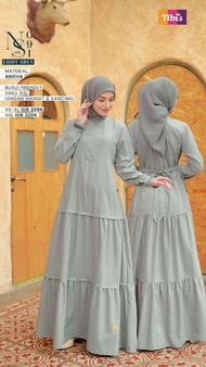 Gamis Nibras Terbaru NS 091 - Gamis Nibras Terbaru 2023 Mewah / Gamis Wanita Model Terbaru / Gamis Syari / Baju Gamis wanita Terbaru 2023 Lebaran / Gamis Remaja Modern / Baju Muslim Wanita / Gamis Jumbo