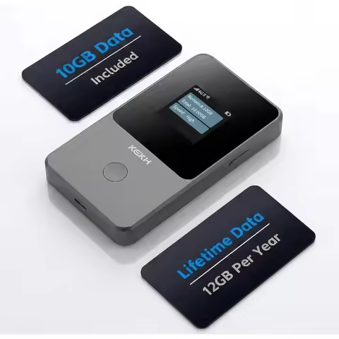 Portable WiFi Hotspot for Travel: 4G LTE, 140+ Countries, Up to 10 Devices, 10GB Data, Lifetime Free