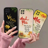 Samsung A12 / M12 phone case with calligraphy meaning peace of mind, fortune, parents