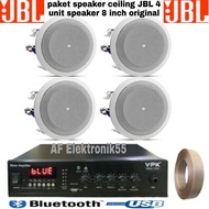 PAKET SOUND SYSTEM SPEAKER CEILING JBL 4 UNIT SPEAKER ( 8 INCH ) ORI