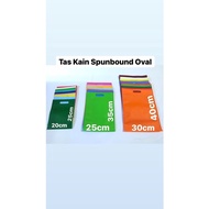 Colorful plain oval spunbound cloth bag size 20x25 25x35 30x40 units