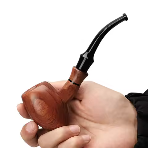 1Set Solid Wood Smoking Tobacco Pipes Bends Send Tobacco Pipe Cleaning Tools Smoking Accessories Gif
