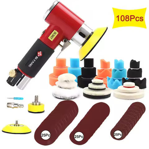 SIFANG Random Orbit Air Sander Mini Pneumatic Grinding Machine for Car Polishing High Speed Air Powe