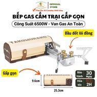 Genuine Takumurano Folding Camping Gas Stove, 6500W Copper Core 3-Burner Gas Stove