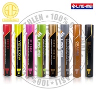 Ling Mei Black/ Dimgray/ Orange/ Golden/ Green/ Pink/ Yellow/ Red Badminton Shuttlecock Bulu Tangkis