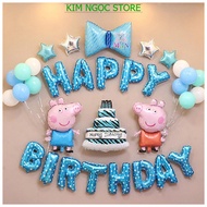 Birthday decoration balloon Set Comes with inflatable pump, balloon string - Choose color