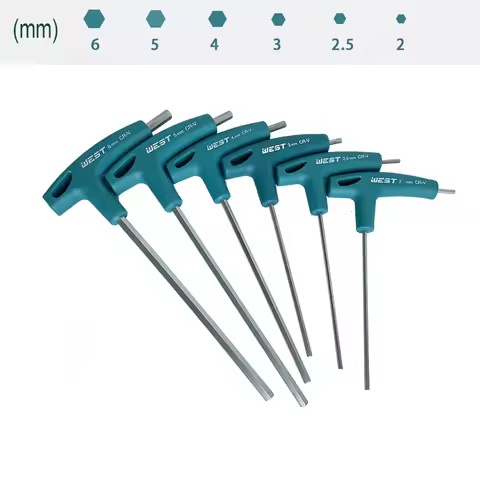 1PCS/6PCS T Handle Hex Allen Key Screws Screwdriver Bike Repair Tools, Bicycle Assembly Wrench 2/2.5