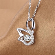 NjhT950 Platinum Necklace Birthday Gift All-Match Jewelry Diamond Pendant Women's
