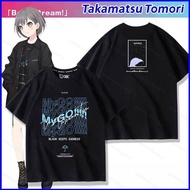 Doly1 BanG Dream Its MyGO Takamatsu Tomori Cosplay cloth 3D summer T-shirt Anime Short Sleeve Top