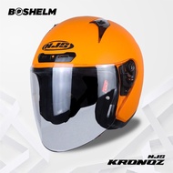 BOSHELM Helm NJS Kronoz ORANGE SQUASH DOFF Helm Half Face SNI