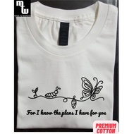 Christian Shirt Jeremiah 29:11 Bible Verse Tshirt 100% Cotton